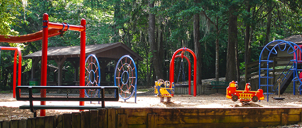 The playground at A.J. Henry Park