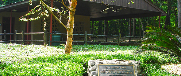 The bathrooms at A.J. Henry Park